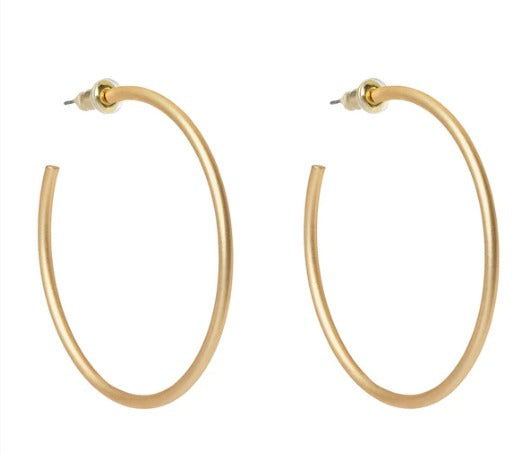 Gold Fine Line Hoop Earrings