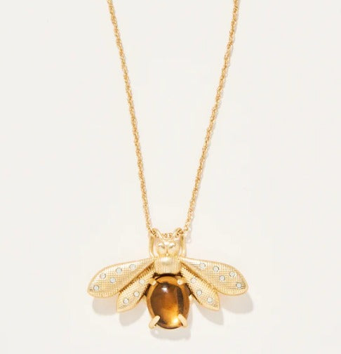 Honey Bee Slide Necklace Bronze