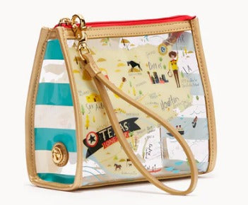 Clear Beach Wristlet Texas