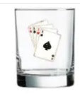 Playing Cards Jeweled Double Old Fashioned