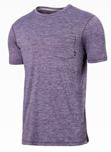 Periwinkle Heather Drop Temp Crew