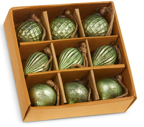 GREEN TEXTURE DIAMOND ORN