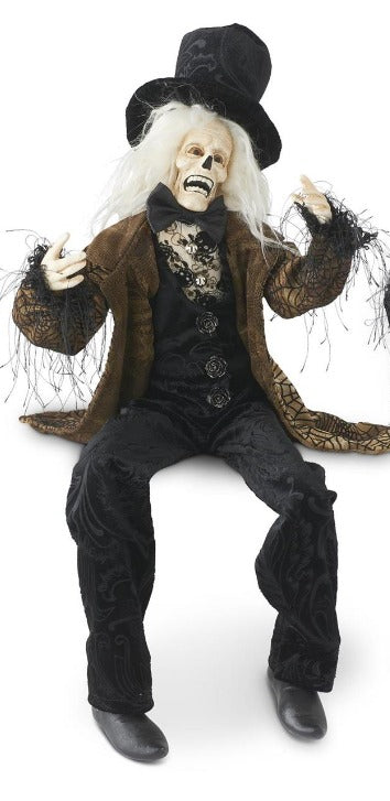 POSABLE SITTING HALLOWEEN ZOMBIE
