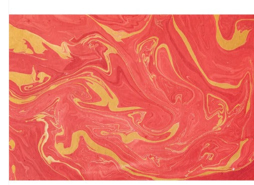 Red & Gold Vein Marbled Placemat