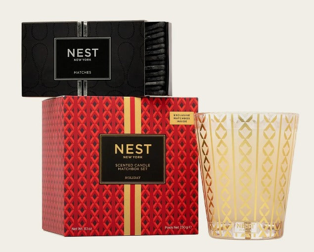 Holiday Classic Candle & Matchbox Set