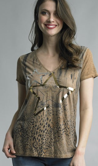 Taupe Sueded Tee