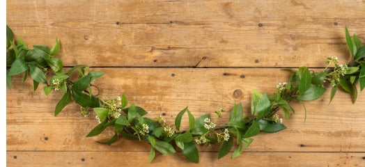 6' MOUNTAIN LAUREL W/ WHITE BERRIES GARLAND