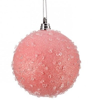 MATTE SUGAR ICED BALL ORN