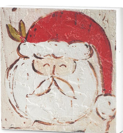SANTA FACE WOOD BLOCK