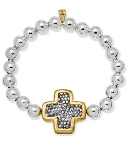 Kristal Life in Balance Cross Stretch Bracelet - Large