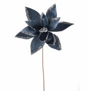 VEL GLT POINSETTIA STEM