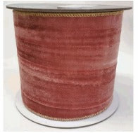 ROSE COLORED VELVET RIBBON