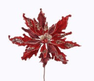 RED / GOLD POINSETTIA STEM