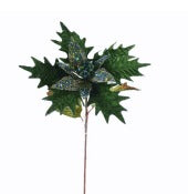 GREEN VEL POINSETTIA STEM