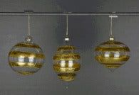 GOLD IVORY STRIPE ORN
