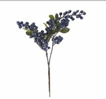 BLUE GLITTER BERRY LVS SPRAY