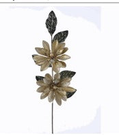 GOLD CRACKLE MAGNOLIA SPRAY