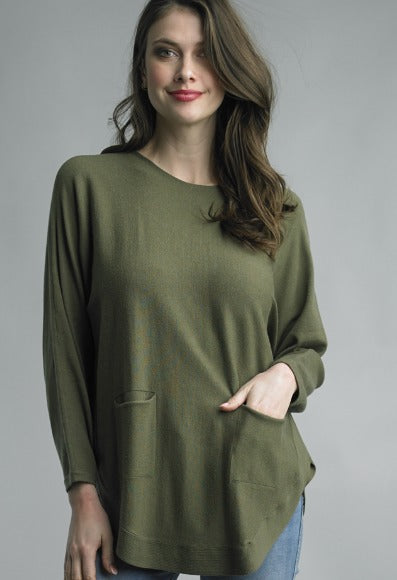 Back Button Sweater