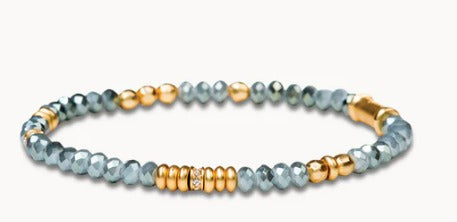 Grey Blue Stretch Bracelet