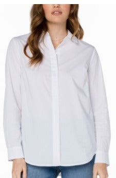 hidden placket shirt with pintucks