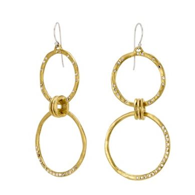 Amity Double Drop Hoop Earrings