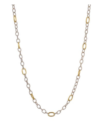 Twisted Link with Brass Rings Chain - 30"