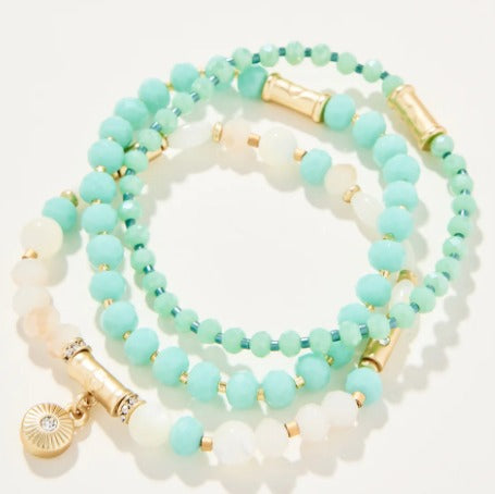 Sparkle Stretch Bracelet Sea Foam