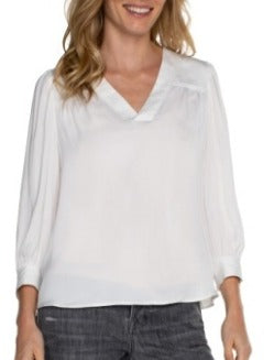 Ivory Popover Woven Blouse