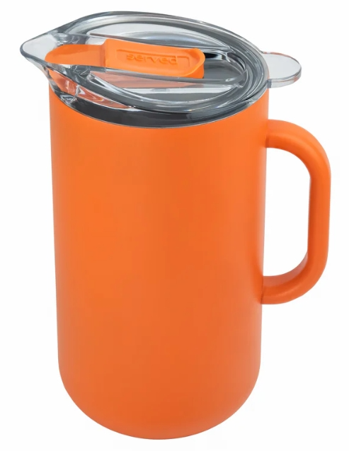 Vacuum-Insulated Stainless Steel Pitcher (2L) - Tangerine