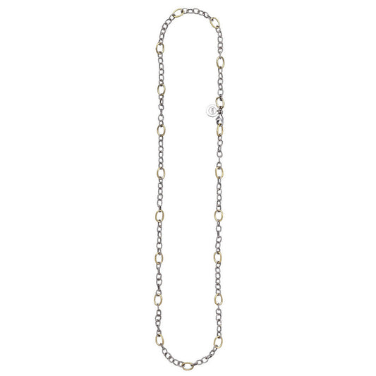 Twisted Link with Brass Rings Chain - 20 Inch