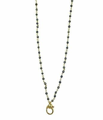 Connexion Necklace - Brass & Pyrite - 36"