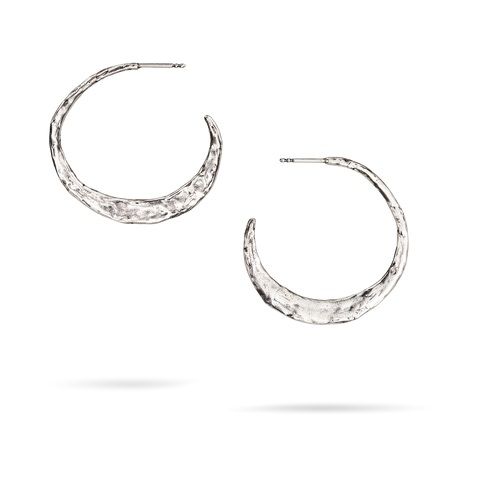 Free Verse Hoop - Sterling Silver