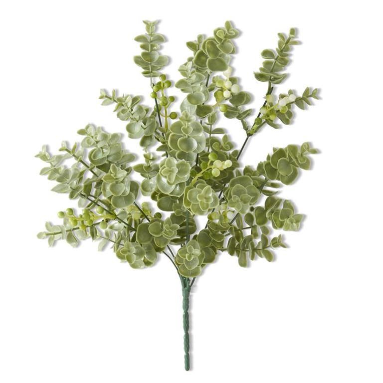 18" Eucalyptus Bush w/White Berries