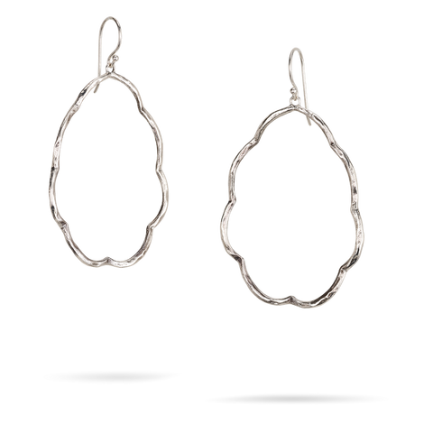 Reverie Scallop Drop Earrings Sterling Silver