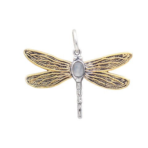 Transformative Dragonfly Pendant - Moonstone